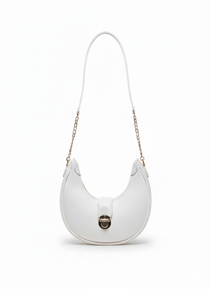 Premium White Crescent Bag