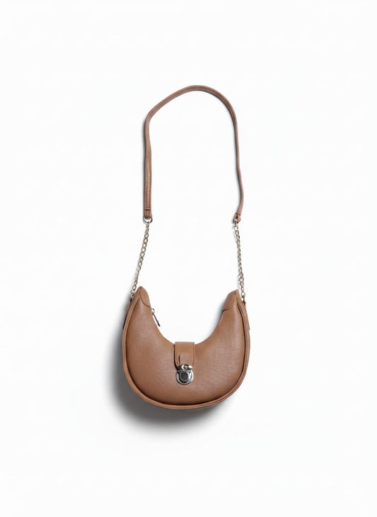 Premium Light-brown Crescent Bag